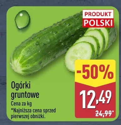 Ogórki gruntowe promocja w Aldi