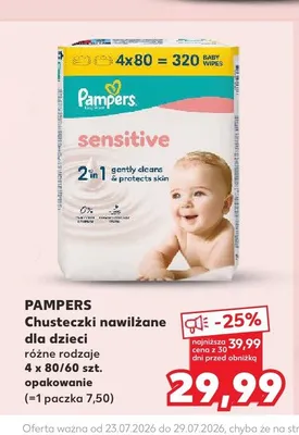 Chusteczki nawilżane dla dzieci Pampers Fresh Clean 4-pak promocja w Kaufland