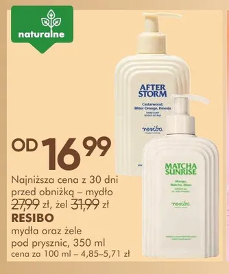 Mydła oraz żele pod prysznic RESIBO promocja w Super-Pharm