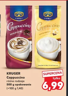 Kawa rozpuszczalna Cappuccino Krüger Double Schoko promocja w Kaufland
