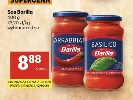 Sos Basilico Barilla promocja w Delikatesy Centrum