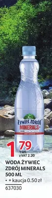 Woda niegazowana Żywiec Zdrój Minerals promocja w Selgros