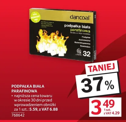 Podpałka biała parafinowa Dancoal promocja w Selgros