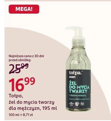 Żel do mycia twarzy Tołpa,195 ml promocja w Rossmann