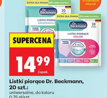 Listki piorące Dr. Beckmann promocja w Biedronka