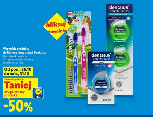 Produkty do higieny jamy ustnej Dentalux promocja w Lidl