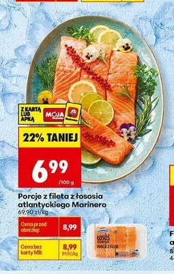 Porcje z fileta z łososia atlantyckiego Marinero promocja w Biedronka