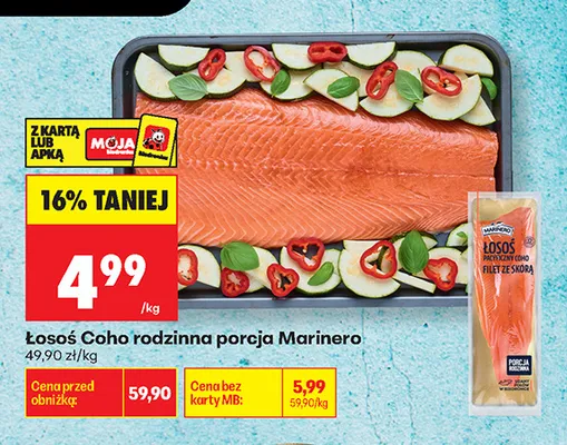 Łosoś Coho rodzinna porcja Marinero promocja w Biedronka