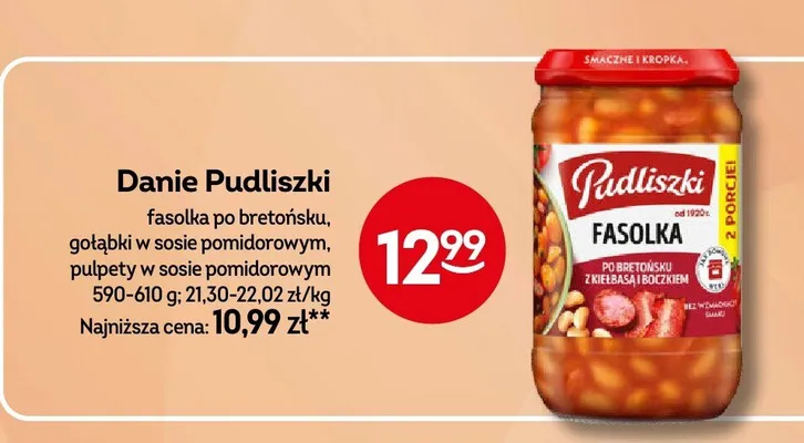Danie Pudliszki fasolka po bretońsku promocja w Żabka