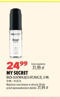 Baza ułatwiająca aplikację My Secret promocja w Drogerie Natura