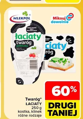 Twaróg Łaciaty promocja w Carrefour