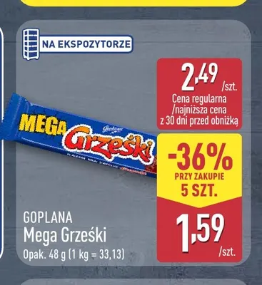 Wafel Mega Grześki promocja w Aldi