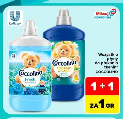 Płyn do płukania tkanin Perfume & Care Waterlily & Grapefruit Coccolino promocja w Carrefour Market