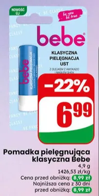 Pomadka pielęgnująca klasyczna Bebe promocja w Dino