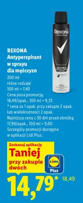 Antyperspirant w sprayu dla mężczyzn Rexona promocja w Lidl