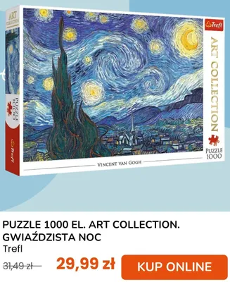 Puzzle 1000 el. Art Collection Gwiaździsta Noc Trefl promocja w taniaksiazka.pl