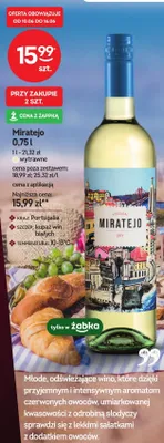 Wino białe wytrawne Miratejo promocja w Żabka