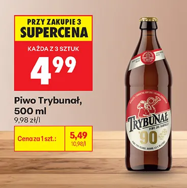 Piwo Trybunał promocja w Biedronka
