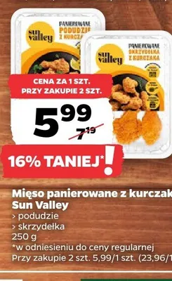 Mięso panierowane z kurczaka skrzydełka Sun Valley promocja w Netto