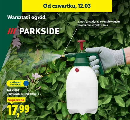 Opryskiwacz ciśnieniowy 2L Parkside promocja