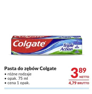 Pasta do zębów Colgate promocja w Makro