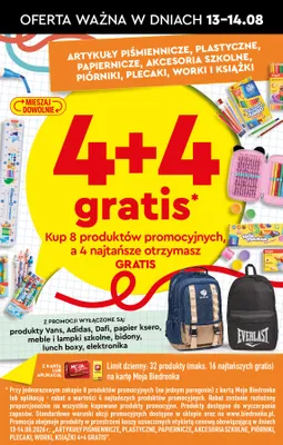 Artykuły piśmiennicze plastyczne papiernicze akcesoria szkolne piórniki plecaki worki i książki promocja w Biedronka