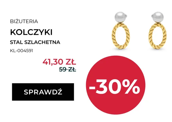 Kolczyki stal szlachetna Briju KL-004591 promocja w Briju