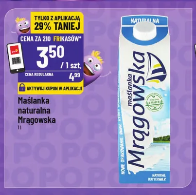 Maślanka naturalna Mrągowska promocja w POLOmarket