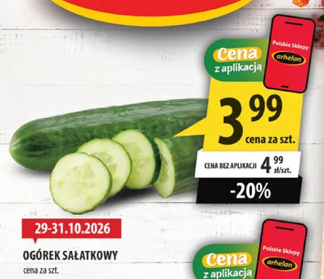Ogórek sałatkowy promocja w Arhelan