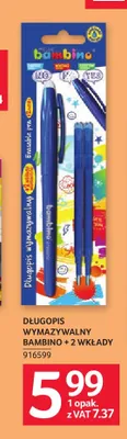 Długopis wymazywalny Bambino + 2 wkłady promocja w Selgros