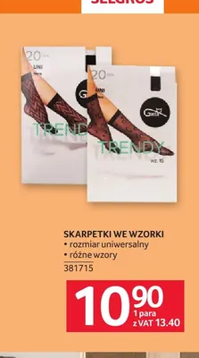 Skarpetki we wzorki Gatta promocja w Selgros
