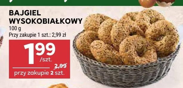Bajgiel wysokobiałkowy promocja w Stokrotka