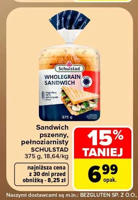 Sandwich pełnoziarnisty Schulstad promocja w Carrefour
