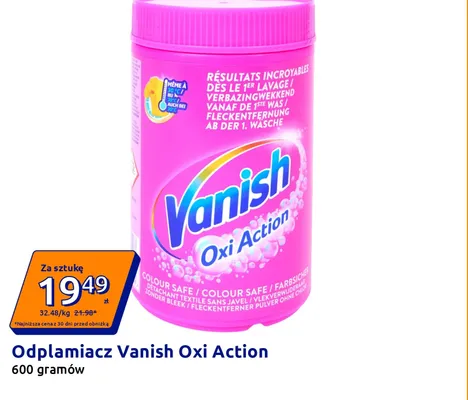 Odplamiacz Vanish Oxi Action promocja w Action