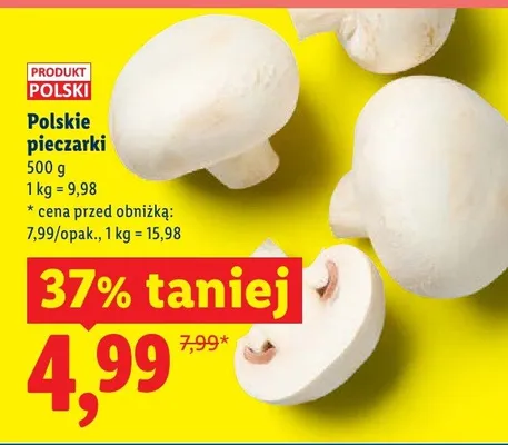 Pieczarki polskie promocja w Lidl
