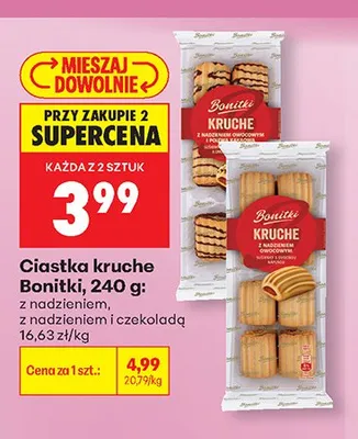 Ciastka kruche Bonitki promocja w Biedronka