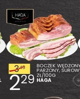 Boczek wędzony parzony Haga promocja w Wafelek