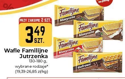 Wafle Familijne Gofrowe o smaku czekoladowym promocja w Społem Częstochowa