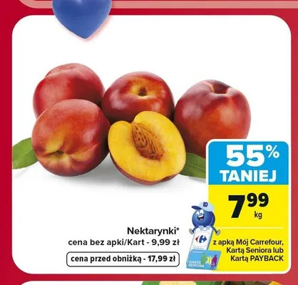 Nektarynki promocja w Carrefour