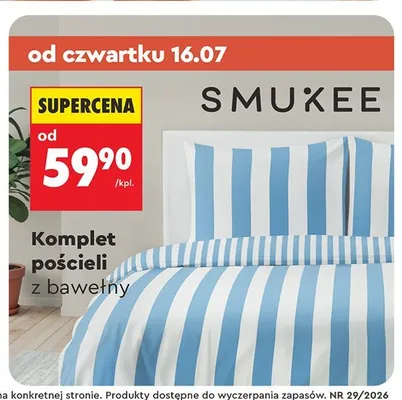 Komplet pościeli z bawełny Smukee promocja w Biedronka