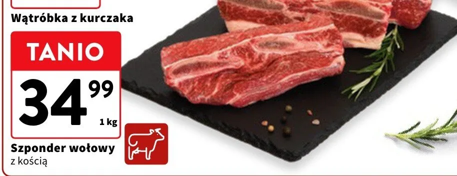 Szponder wołowy z kością promocja w Intermarche