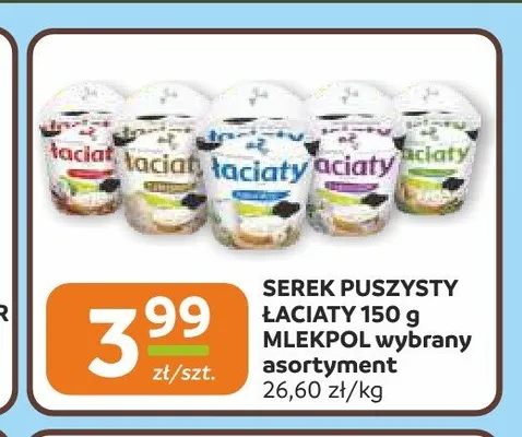 Serek puszysty Łaciaty Mlekpol promocja w Społem Częstochowa