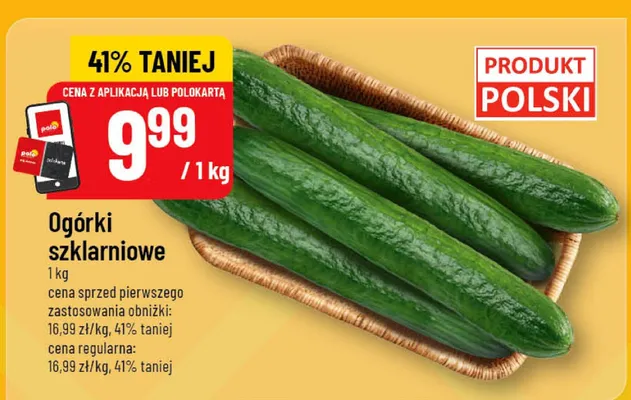 Ogórki szklarniowe promocja w POLOmarket