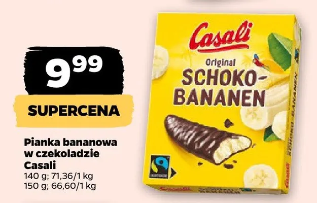 Pianka bananowa w czekoladzie promocja w Netto