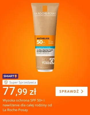 Mleczko do opalania La Roche-Posay Anthelios SPF 50+ Hydrating Lotion promocja w Allegro