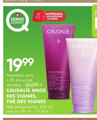 Żel pod prysznic Caudalíe Ange des Vignes promocja w Super-Pharm