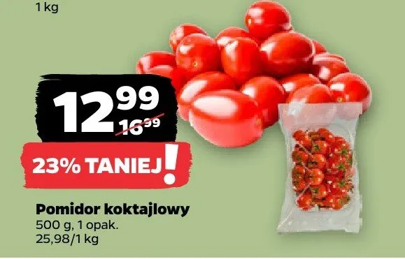 Pomidor koktajlowy promocja w Netto
