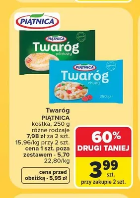 Twaróg chudy Piątnica promocja w Carrefour
