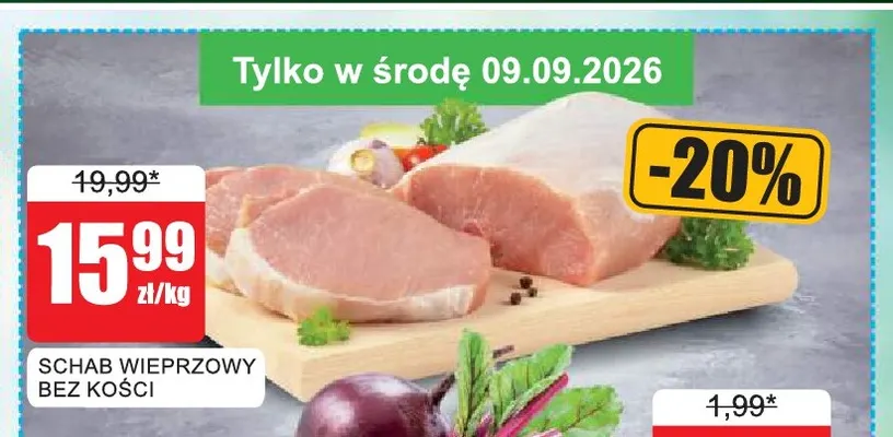 Schab wieprzowy bez kości promocja w Bingo