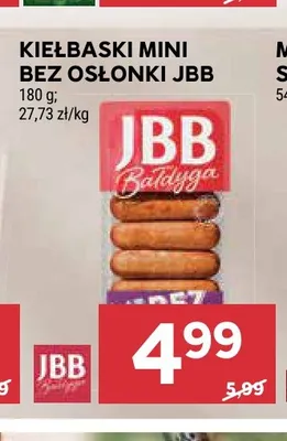 Kiełbaski mini bez osłonki JBB promocja w Stokrotka